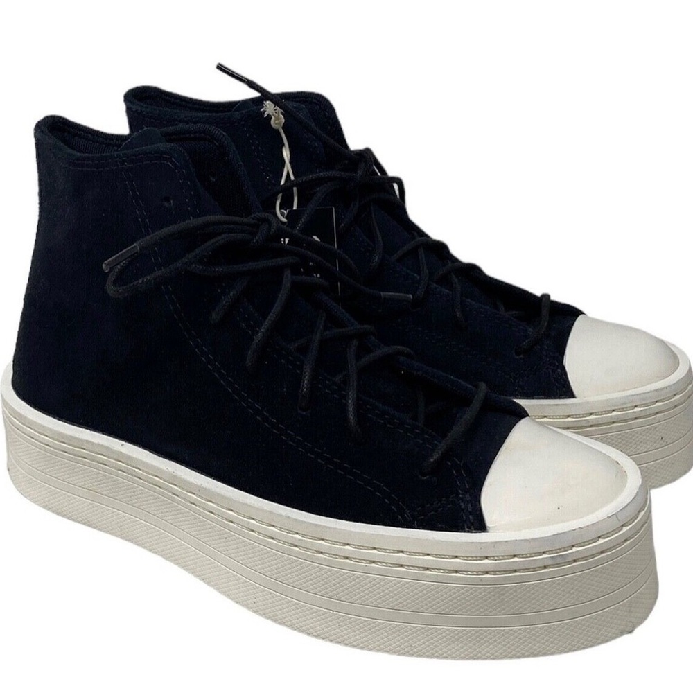 Converse Black and White Platform Sneakers